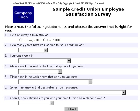 Sample Demographics page